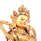 A solemn gilt bronze statue of Bodhisattva inlaid gems