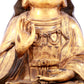 A solemn gilt bronze statue of Guanyin