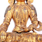 A solemn gilt bronze statue of Bodhisattva