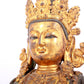 A solemn gilt bronze statue of Bodhisattva