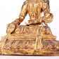 A solemn gilt bronze statue of Bodhisattva