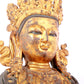 A solemn gilt bronze statue of Bodhisattva