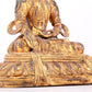 A solemn gilt bronze statue of Bodhisattva