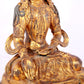 A solemn gilt bronze statue of Bodhisattva