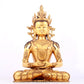 A solemn gilt bronze statue of Bodhisattva