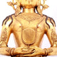 A solemn gilt bronze statue of Bodhisattva