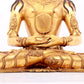 A solemn gilt bronze statue of Bodhisattva