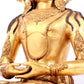 A solemn gilt bronze statue of Bodhisattva