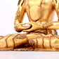 A solemn gilt bronze statue of Bodhisattva