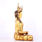 A solemn gilt bronze statue of Bodhisattva