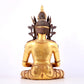 A solemn gilt bronze statue of Bodhisattva