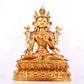 A solemn gilt bronze statue of Bodhisattva