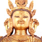 A solemn gilt bronze statue of Bodhisattva