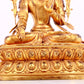 A solemn gilt bronze statue of Bodhisattva