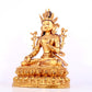 A solemn gilt bronze statue of Bodhisattva