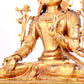 A solemn gilt bronze statue of Bodhisattva