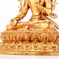 A solemn gilt bronze statue of Bodhisattva