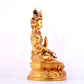 A solemn gilt bronze statue of Bodhisattva