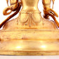 A solemn gilt bronze statue of Bodhisattva