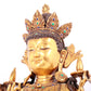 A solemn gilt bronze statue of Bodhisattva inlaid gems