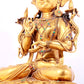 A solemn gilt bronze statue of Bodhisattva inlaid gems