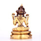 A solemn gilt bronze statue of green Tara