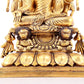 A solemn gilt bronze statue of Sakyamuni