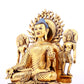 A solemn gilt bronze statue of Sakyamuni