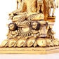 A solemn gilt bronze statue of Sakyamuni