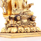 A solemn gilt bronze statue of Sakyamuni