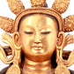 A solemn gilt bronze statue of Bodhisattva