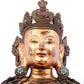 A solemn gilt bronze statue of Bodhisattva