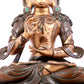 A solemn gilt bronze statue of Bodhisattva