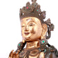 A solemn gilt bronze statue of Bodhisattva