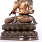 A solemn gilt bronze statue of Bodhisattva