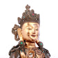 A solemn gilt bronze statue of Bodhisattva