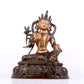 A solemn gilt bronze statue of green Tara