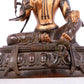 A solemn gilt bronze statue of green Tara