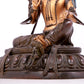 A solemn gilt bronze statue of green Tara