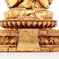 A solemn gilt bronze statue of guru