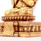 A solemn gilt bronze statue of guru