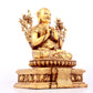 A solemn gilt bronze statue of guru