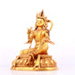 A solemn gilt bronze statue of green Tara