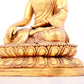 A solemn gilt bronze statue of Sakyamuni