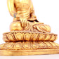 A solemn gilt bronze statue of Sakyamuni