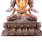 A solemn gilt bronze statue of Bodhisattva