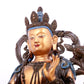 A solemn gilt bronze statue of green Tara