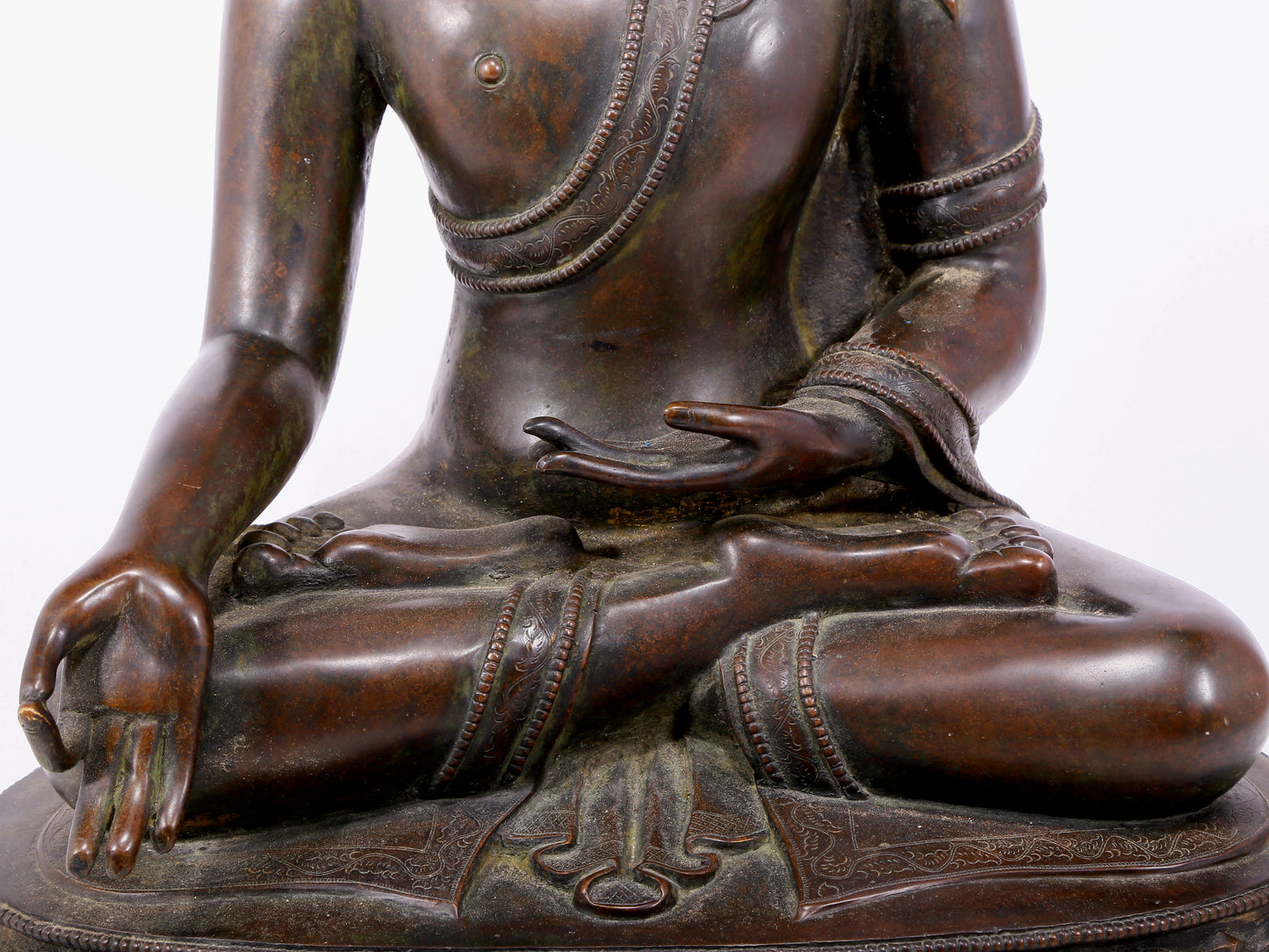 Marvelous Emboss-Bronze Figure Of Buddha Shakyamuni