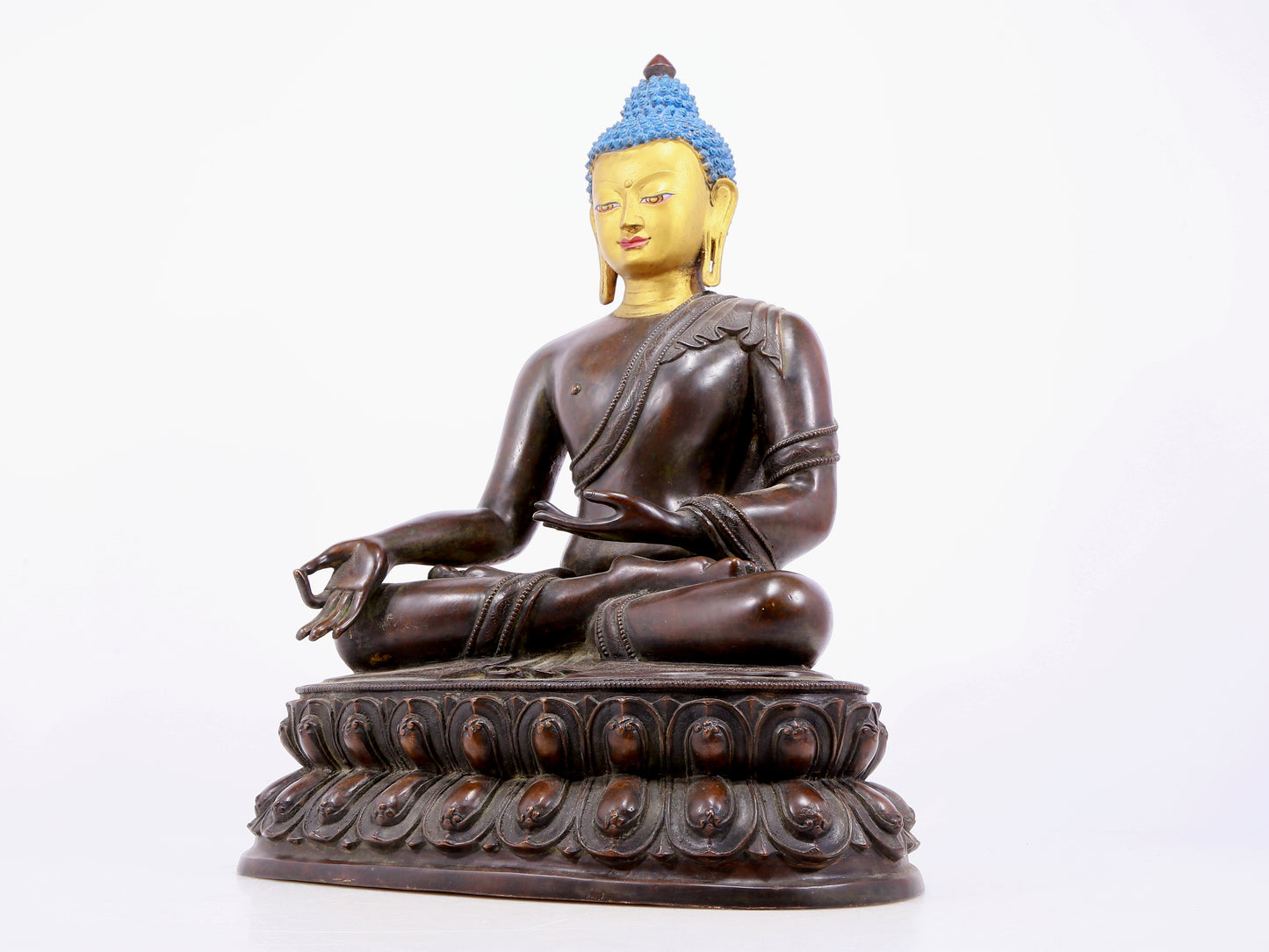 Marvelous Emboss-Bronze Figure Of Buddha Shakyamuni