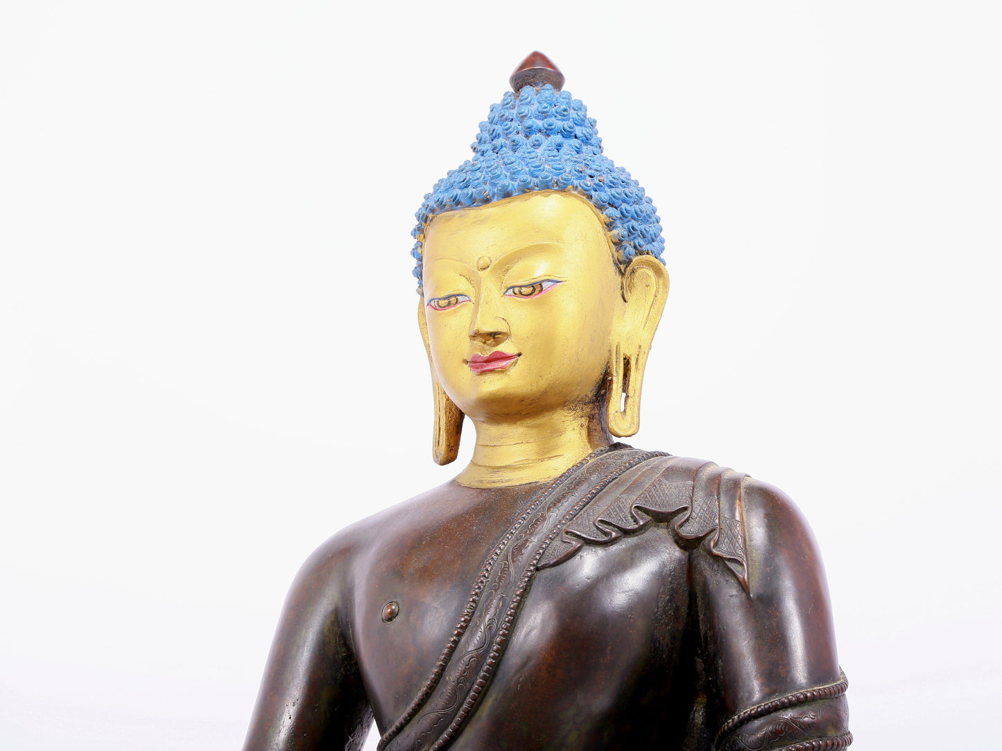 Marvelous Emboss-Bronze Figure Of Buddha Shakyamuni